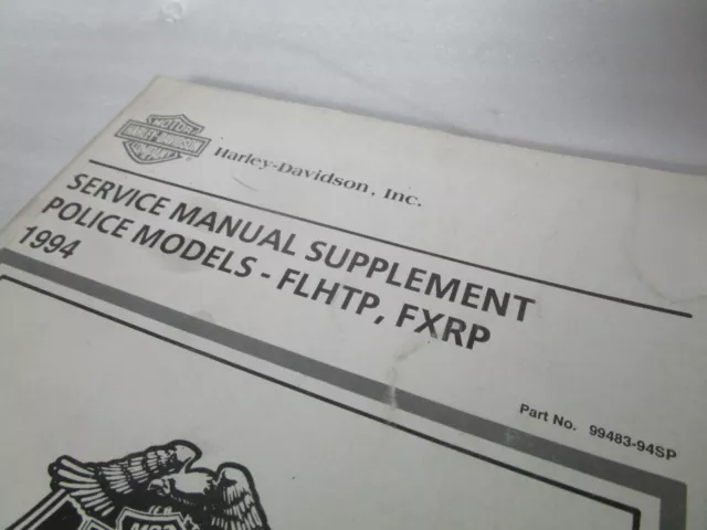 1994 Harley FLHTP FXRP Police Models Service Manual Supplement 99483-94SP 2