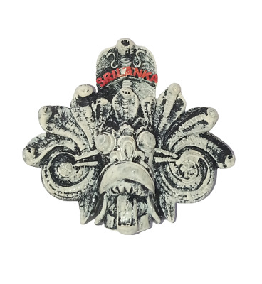 Srilanka Limestone Traditional Devil Mask Naga Raksha Fridge Refrigerator Magnet