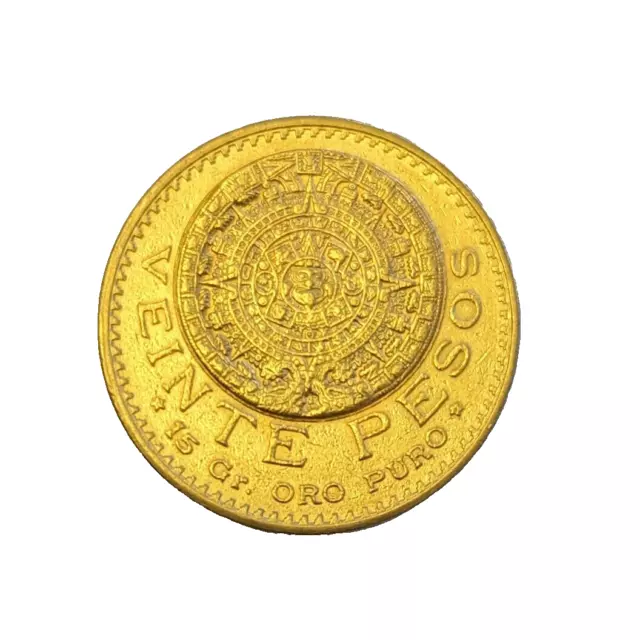 1918 Mexican Gold Veinte $20 Pesos Coin - C39