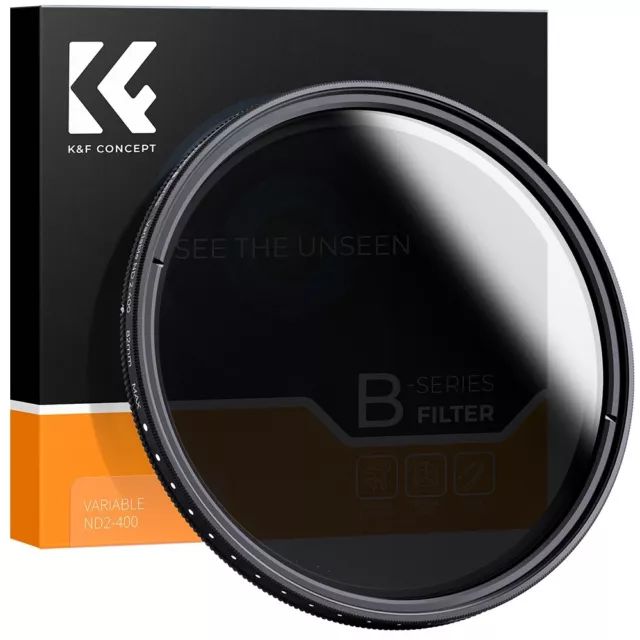 K&F Concept ND2-ND400 Fader Variable Neutral Density Filter 37-82mm,For DSLR