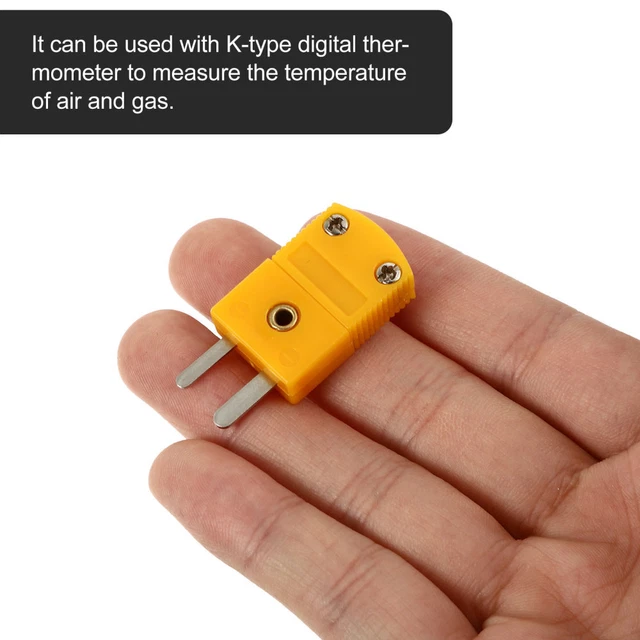 4 PCS K Type Thermocouple Connector 2 Pin Plug Wire Hermaphrodite