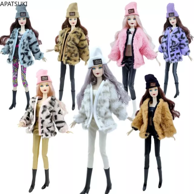 Leopard Fur Fashion Doll Clothes Set for 11.5" Doll Outfit 1/6 Dolls Accessories