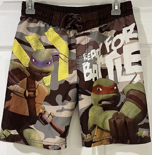 NICKELODEON TEENAGE MUTANT Ninja Turtles Swim Trunks Boy’s Sz 7/8 Board
