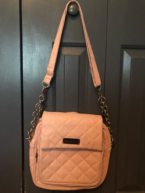Samantha Brown RFID Protected Quilted Crossbody Bag - Pink Blush Excellent