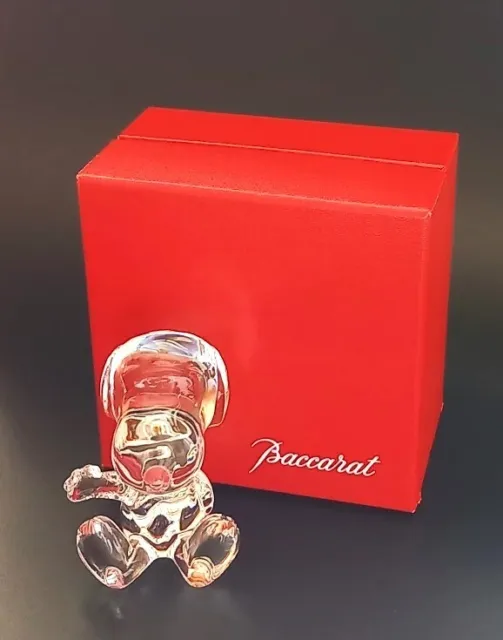Baccarat X Peanuts Welcome Sitting UFS Snoopy Crystal Figure 9.5cm w/Genuine Box