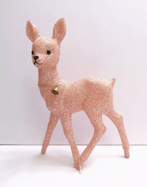 INO Schaller Bayern Glitter Pink Peach Woodland Deer Fawn Figurine Germany