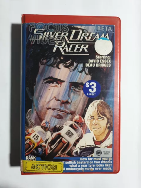 SILVER DREAM RACER - Action Video Cassette VHS Tape BETA Rated M DAVID ESSEX