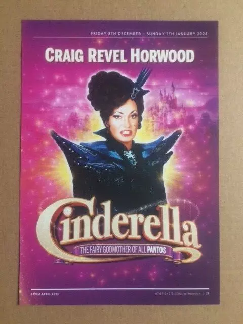 CRAIG REVEL HORWOOD / CINDERELLA Original Magazine Clipping / Advert / Poster