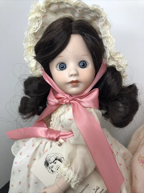 15” Pair Of Porcelain Marjorie Spangler Dolls Genevieve & Samantha Set Of 2 #O 7