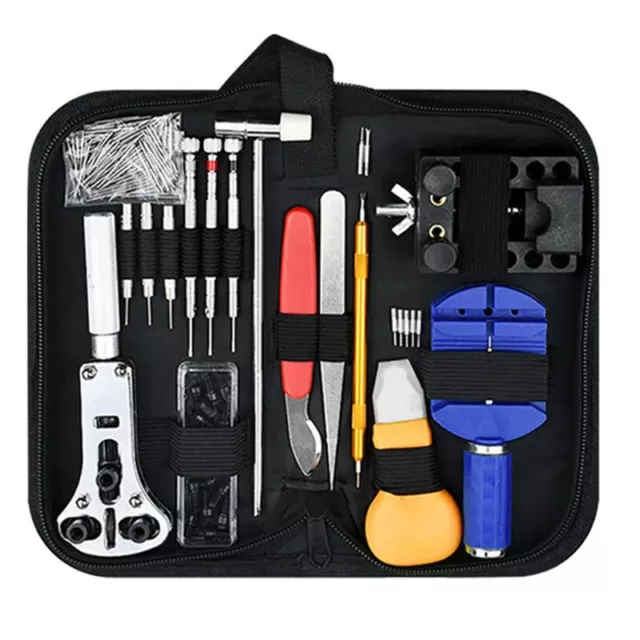 144Pcs Watch Repair Case Pin Link Spring Strap Remover Opener Tool Kit Set 2