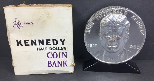 VINTAGE JFK PRESIDENT John F Kennedy Astro's Vacumet Half Dollar Coin ...