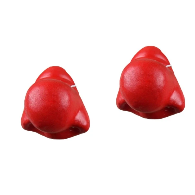 2pcs Red Nose Honking Circus Clown Nose Comic Party Supplies Halloween