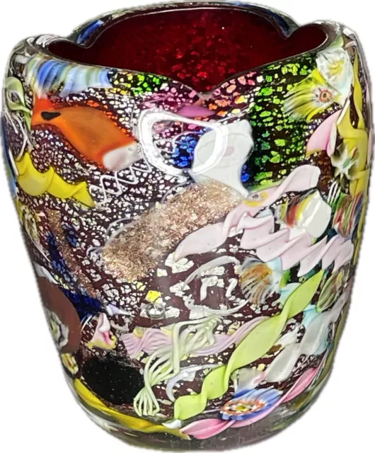 Dino Martens Murano Vase Glass Tutti Frutti Series Aureliano Toso Italy 1950s