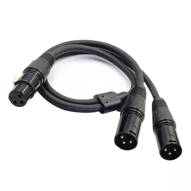 Mikrofon Stecker   3pin XLR Female auf Dual 2 XLR Male Stecker Y Splitter