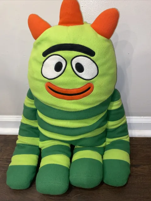 2011 Yo Gabba Gabba 24" Brobee Buddy Cuddle Pillow Plush Doll Stuffed Animal Toy