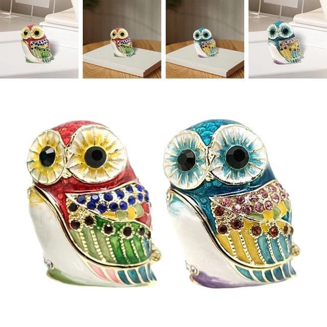Hibou Figurine Collection Miniature Creative Décoratif Mignon Artisanat Alliage