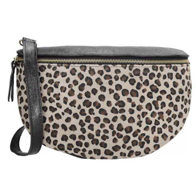 Charm London Leder Bauchtasche Leo / Schwarz Crossoverbag Gürteltsche