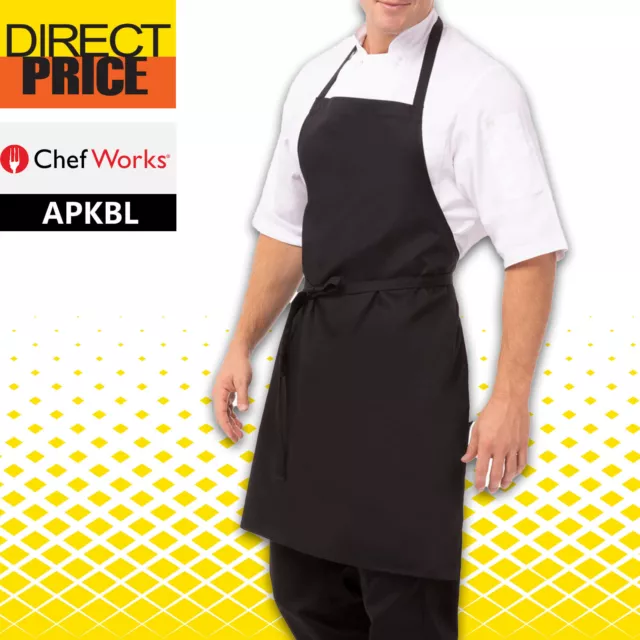 Chef Works BIB APRON Black,APKBL