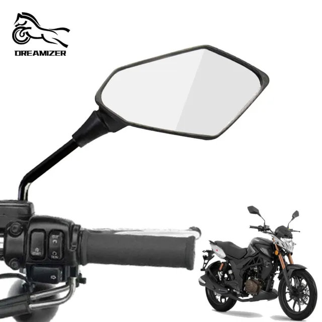 Black Adjustable Motorcycle Rearview Mirrors 10mm For Suzuki Vstrom 650 750 1000