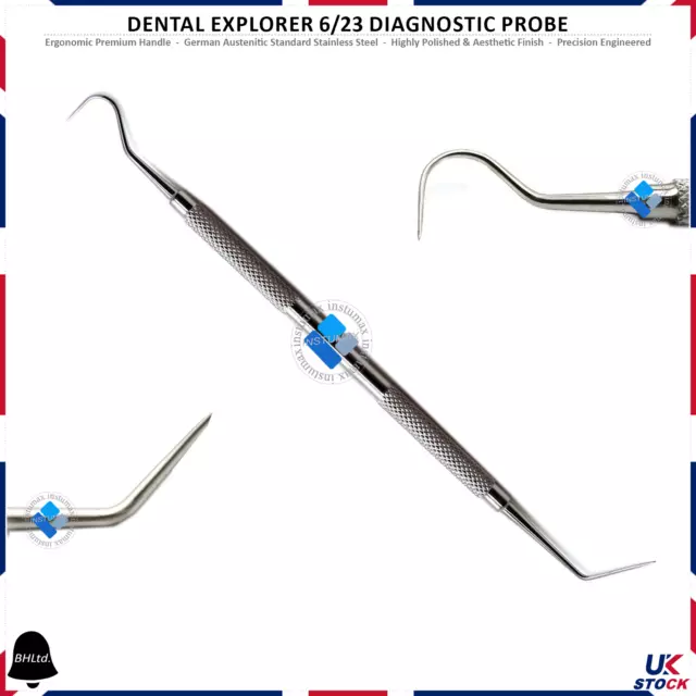 Dental Endodontic Explorer 23/6 Probe Diagnostics Cavities Scraper Tartar Remove