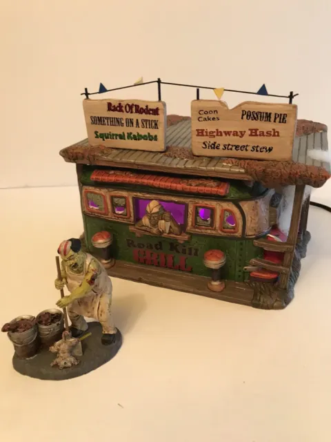 Dept 56 Halloween ROAD KILL GRILL + TONIGHTS SPECIAL Accessory included - MINT 2