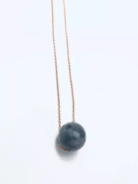 Gorjana Power Gemstone Bead Necklace In Labradorite Rose Gold