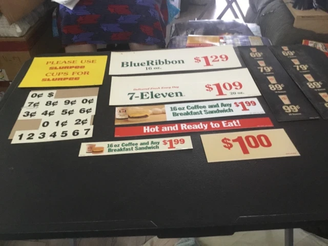 7-11 Assorted Advertising Signs