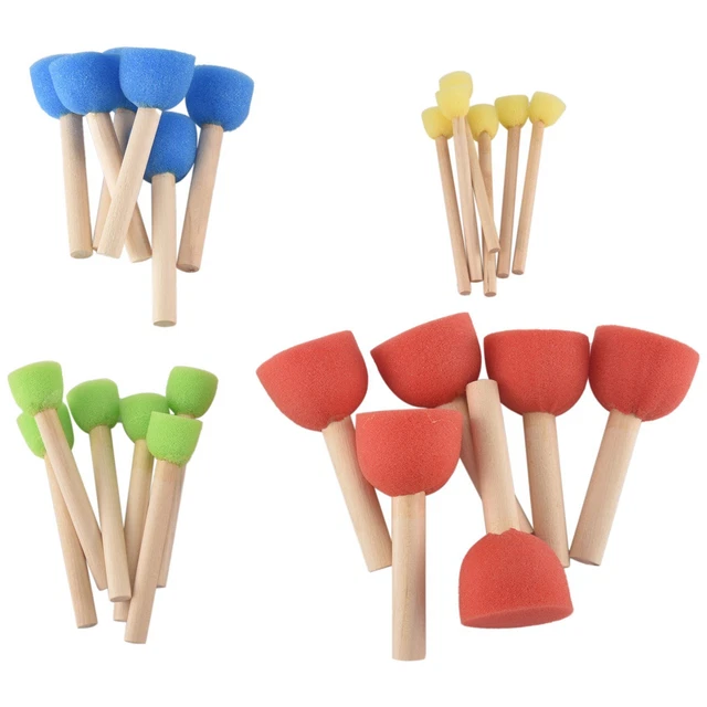 Foam Pouncer Assortment-Sponge Painting Stippler Set 24/-Foam Brush Valu M4S8