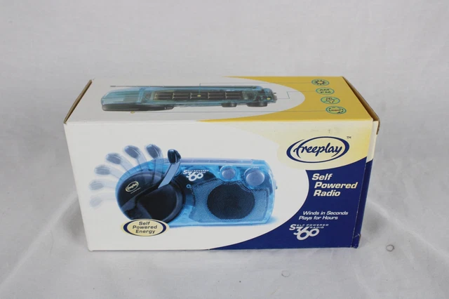 Freeplay Self Powered Energy Radio S360 RP/Clear Blue MG New Open Box A247 Freeplay Self Powered Energy Radio S360 RP/Clear Blue MG New Open Box A247