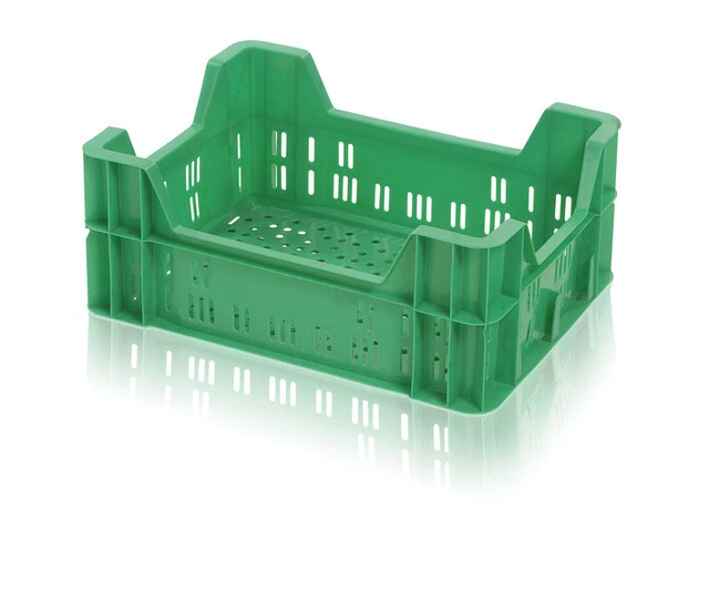 Produktbild von Euro Bäcker Kiste 60x40x17 Cm – Durchbrochen, Aus Kunststoff, Für Gemüse & Brot, Grau