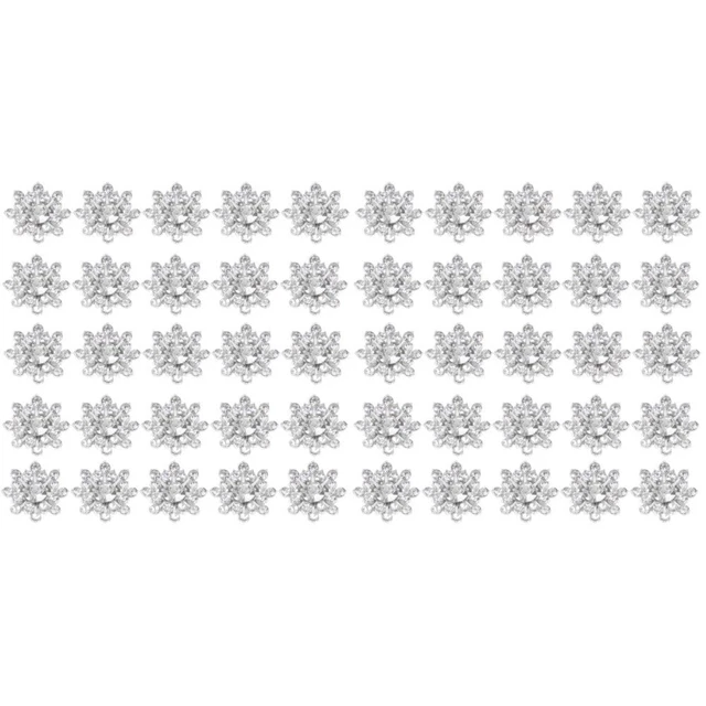 Rhinestone Buttons Tiny Snowflake Buttons Snowflake Drill Buckle Artificial
