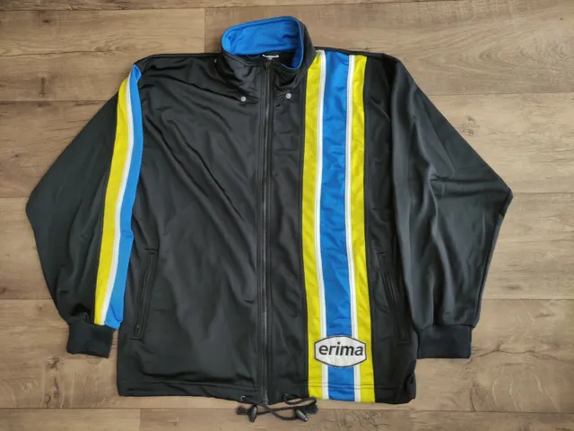 ERIMA Veste Sportive Zip Totale Tracktop Vintage 90S Rétro Taille M Gilet L/XL 2