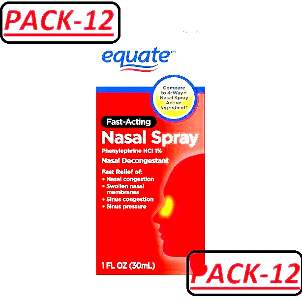EQUATE NASAL FOUR Nasal Spray, Phenylephrine Hydrochloride 1, 1 fl. Oz