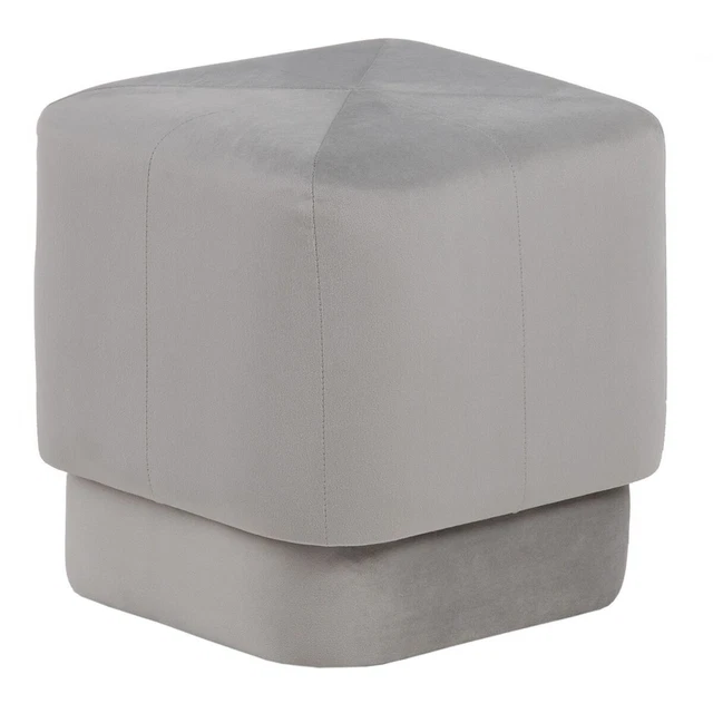 Puff Tessuti Sintetici Grigio Legno 40x40cm
