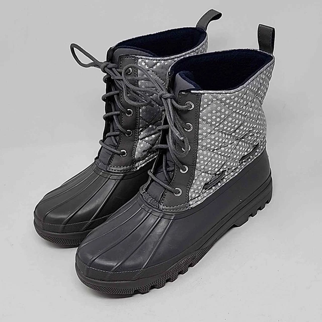 Sperry Quilted Women's Waterproof Rubber Rain Polka Dot Boots Size 9