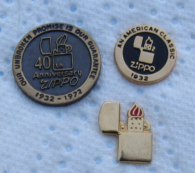 Lot De 3 Pin's Briquet Zippo