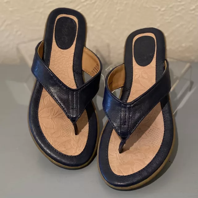 B.O.C. BOC Womens 6 Navy Blue Flip Flop Sandals