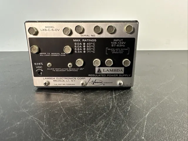 Lambda 5 VDC 27.5 A / Regulated Power Supply / LXS-D-5-OV