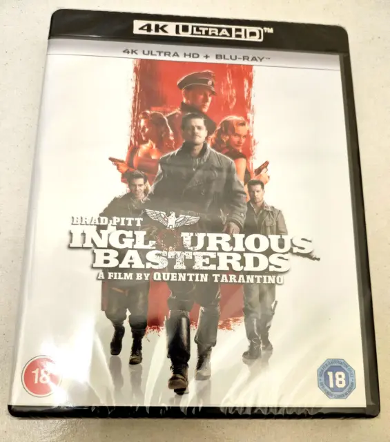 Inglourious Basterds [4K Ultra HD UHD Blu-Ray] NOUVEAU Tarantino Brad Pitt...