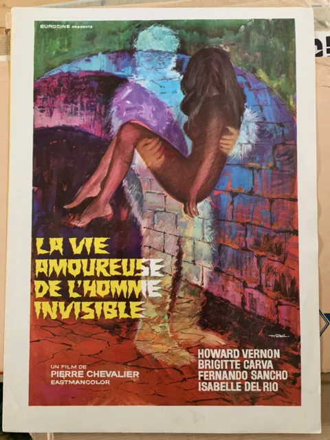 Synopsis LA VIE AMOUREUSE DE L'HOMME INVISIBLE 1970-VERNON/ FANTASTIQUE-EROTISME