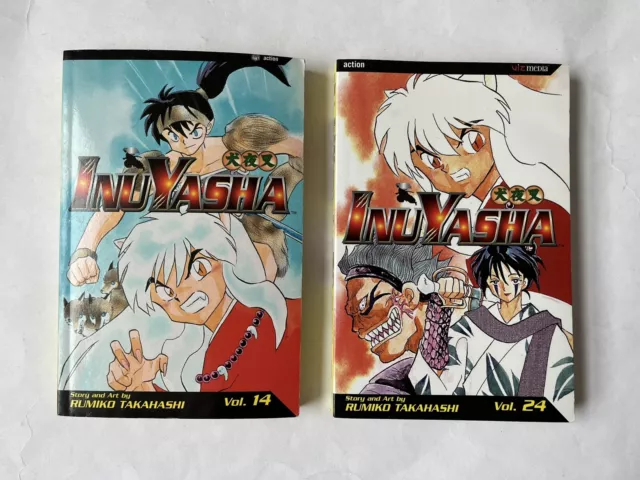 InuYasha Manga Vol 14, 24 by Rumiko Takahashi Paperback Viz Media English