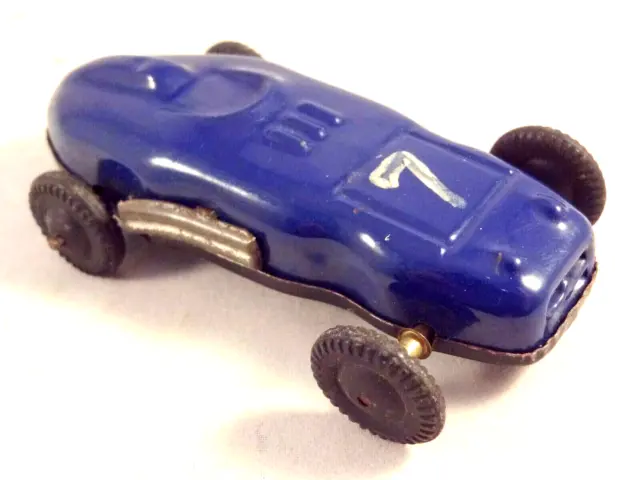 Ancien jouet voiture course tôle années 40 Mercedes N°7 Japan Linemar Toys
