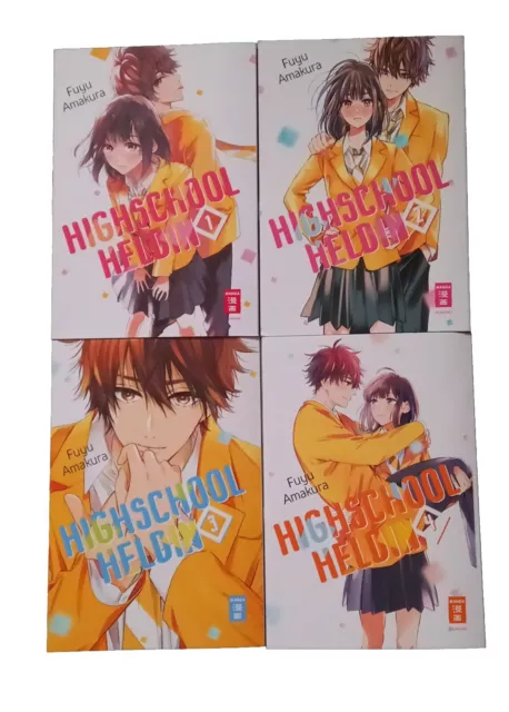 Highscool Heldin Manga Anime Romance  Neuwertig Buch Comic Mangas Set Teil 1-4