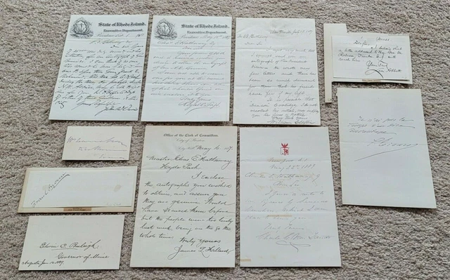 ca1800'S ORIGINAL AUTOGRAPH COLLECTION POLITICIANS SIGNATURES LETTERS VINTAGE