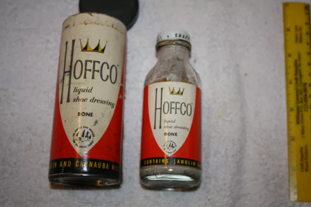 Vintage HOFFCO Liquid Shoe Dressing Bottle in Original Box - Nice for Display