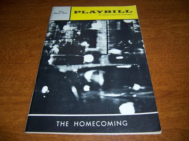 June 1967 Playbill - The Homecoming - Lynn Farleigh John Harkins Michael Jayston