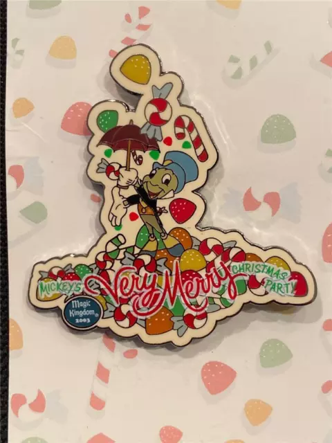 Disney Pin -  Mickey's Very Merry Christmas Party 2003 -Jiminy Cricket LE 2500