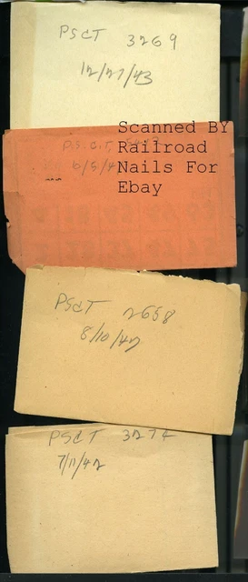 Lot of 4 1940s ORIGINAL NEGATIVES TROLLEY PSCT New Jersey