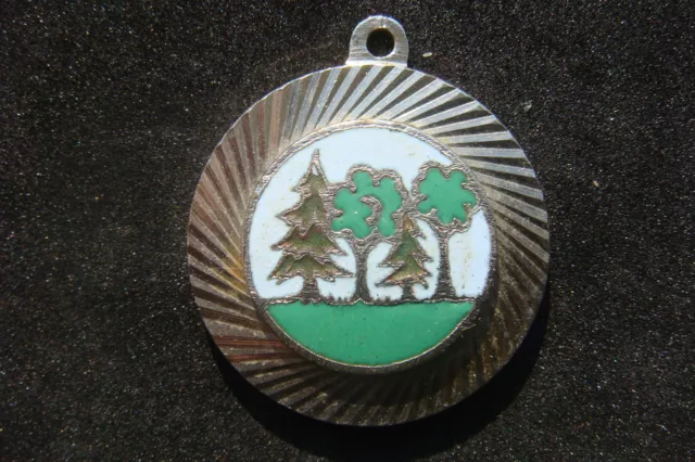 VERY RARE OLD ROMANIA-Institute of Forest Research and Management ENAMEL MEDAL