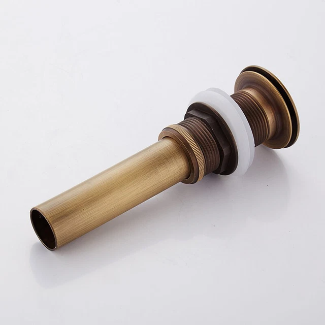 ANTIQUE BRASS BASIN Sink Bowl Drain Waste Drainer Pop Up Valve Washroom